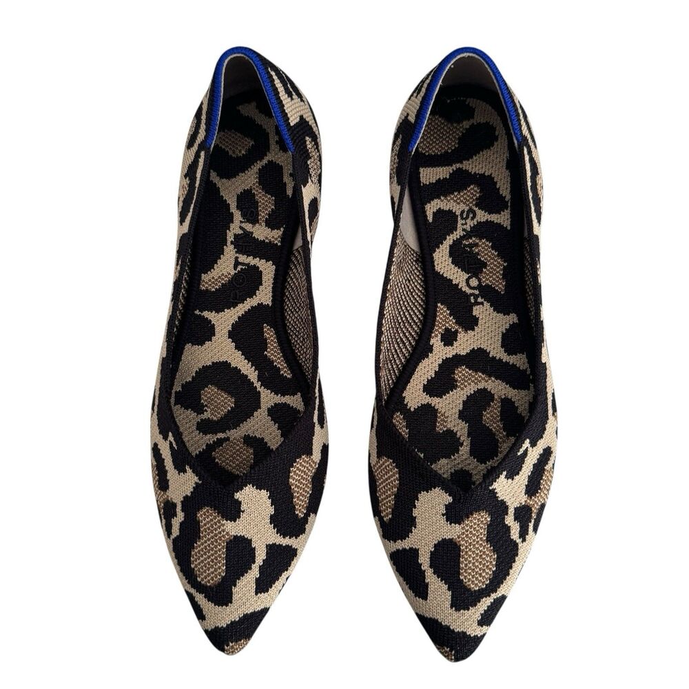 ROTHY'S The Point Flats Desert Cat Leopard Animal Print Size 8